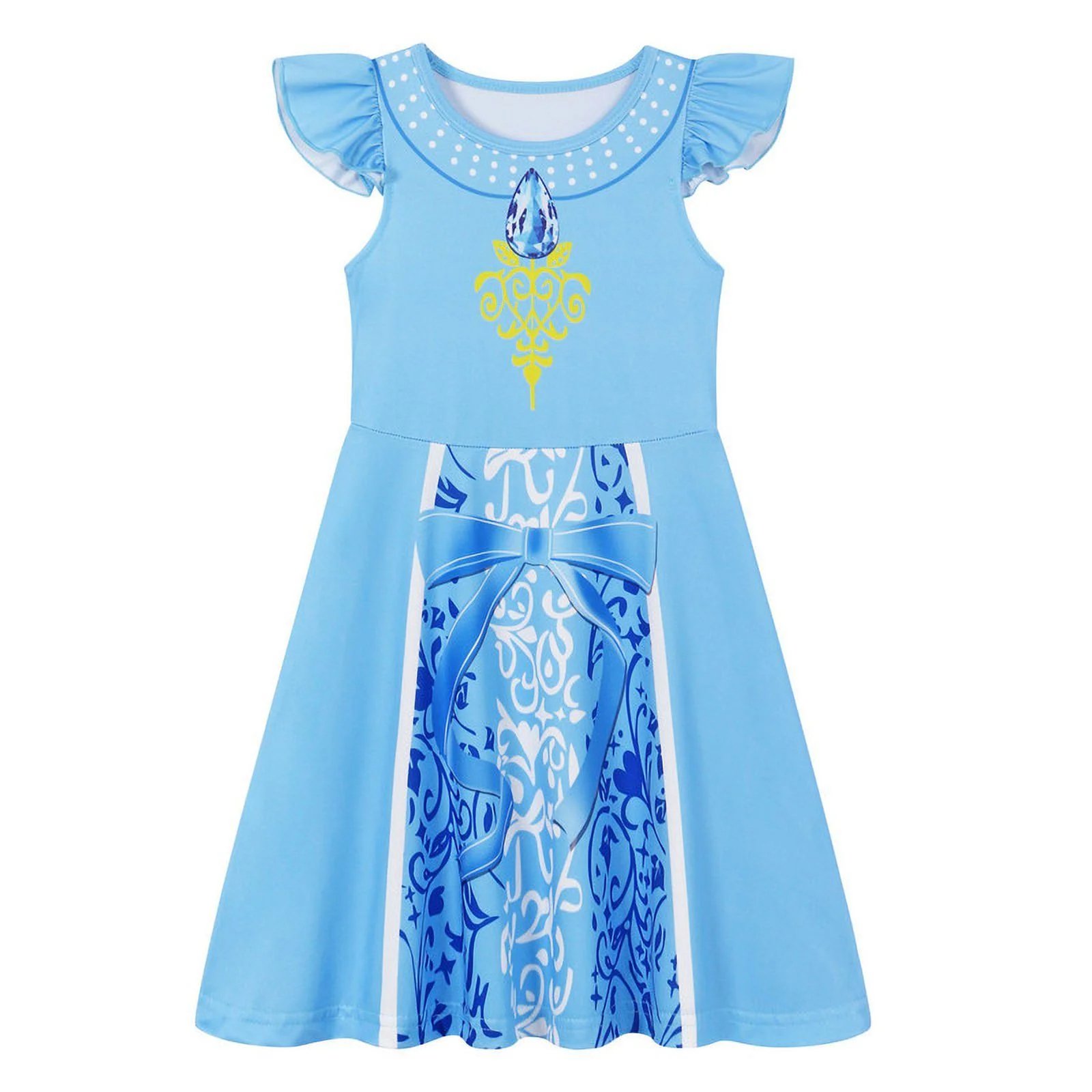 Benylion Girls Princess Dresses Cinderella Costume Birthday Party Dress Cosplay Outfits Role Play Clothes Outfit for 5-6 Years - 图片 3