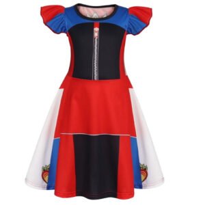 Benylion Girls Princess Dresses Evie Costume Birthday Party Dress Cosplay Outfits Role Play Clothes Outfit for 5-6 Years