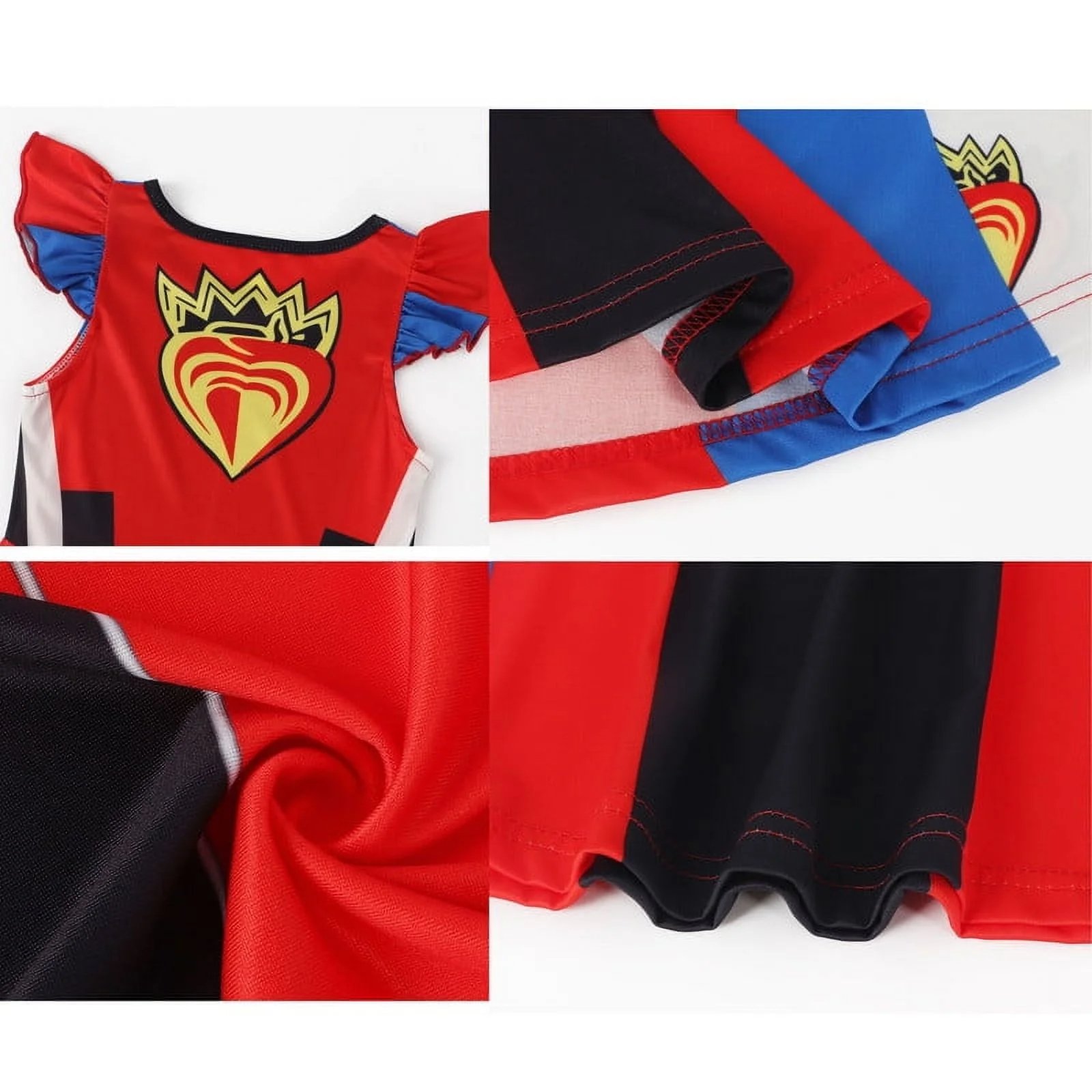 Benylion Girls Princess Dresses Evie Costume Birthday Party Dress Cosplay Outfits Role Play Clothes Outfit for 5-6 Years - 图片 6