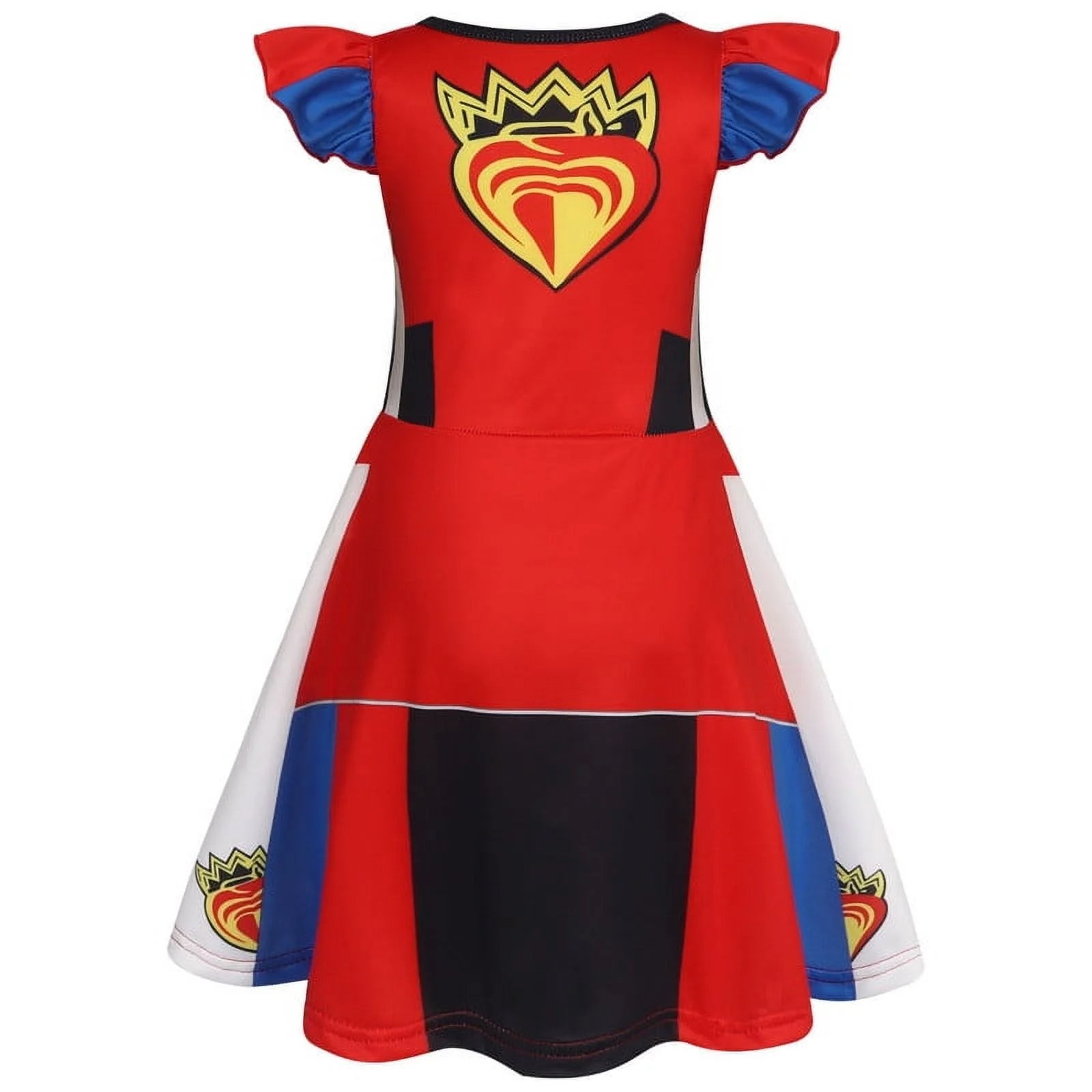 Benylion Girls Princess Dresses Evie Costume Birthday Party Dress Cosplay Outfits Role Play Clothes Outfit for 5-6 Years - 图片 3