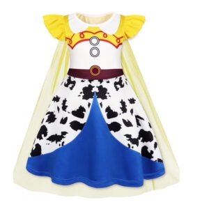 Benylion Girls Cowgirl Costume Classic Jessie Dress With Cape 6T Halloween Fancy-Dress Outfit