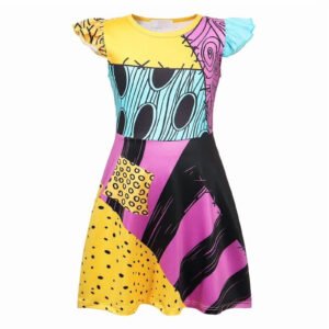 Benylion The Nightmare Before Christmas Sally Costume Girls Sally Outfits Cosplay Dress Up for 5-6 years