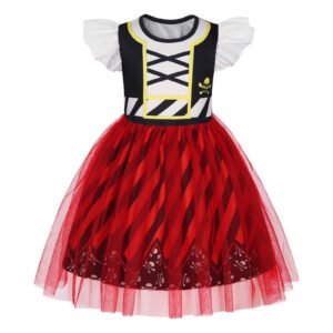 Benylion Girls Pirate Costume Toddler Buccaneer Dress Kids Dance Skirt Birthday Party Halloween Role Play Outfits for 5-6 Years
