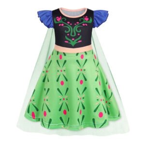 Benylion Princess Dress up for Girls With Cape Halloween Costume Birthday Fancy Party Dress Toddler Kids Princess Dresses Cosplay Outfits Clothes