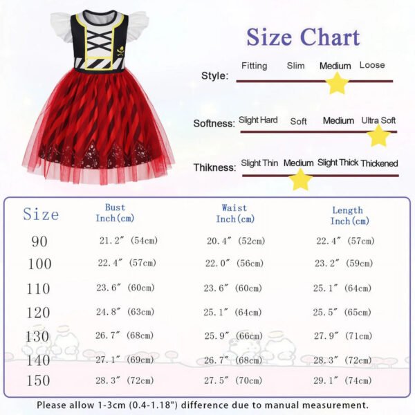 Benylion Girls Pirate Costume Toddler Buccaneer Dress Kids Dance Skirt Birthday Party Halloween Role Play Outfits for 5-6 Years - 图片 2
