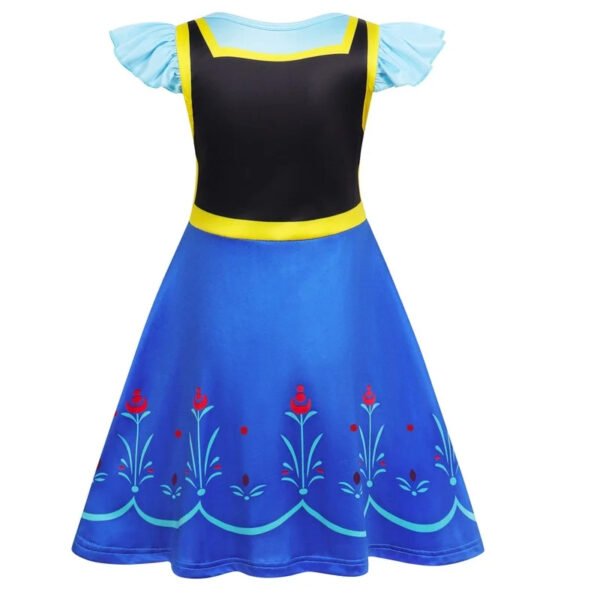 Benylion Girls Ice Anna Dress Princess Anna Costume with wig for Role Play & Birthday Parties for 5-6 Years - 图片 4
