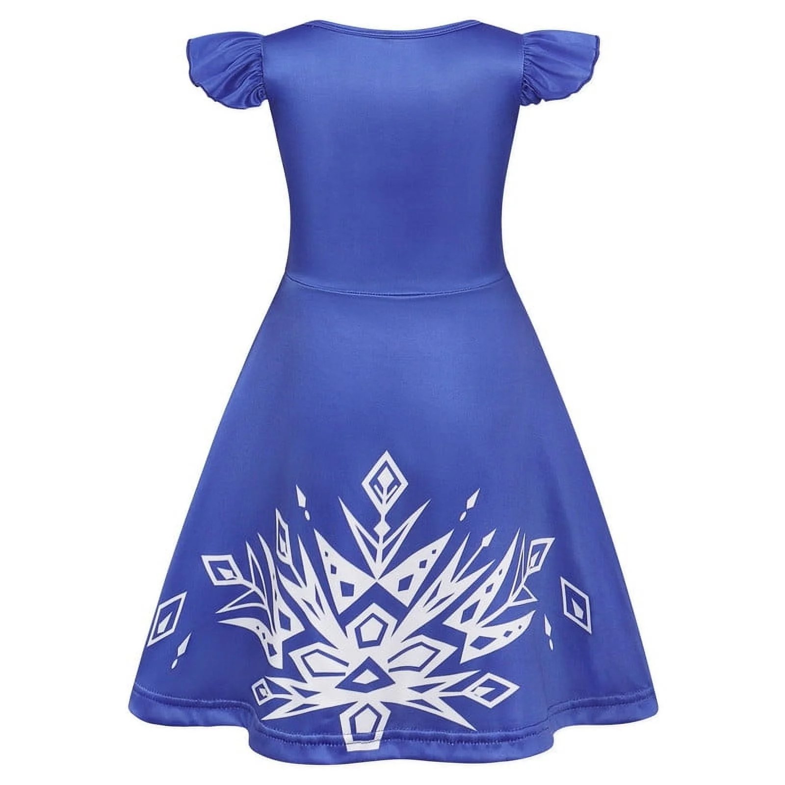 Benylion Girls Princess Dresses Ice Costume Birthday Party Dress Cosplay Outfits Role Play Clothes Outfit for 5-6 Years - 图片 3