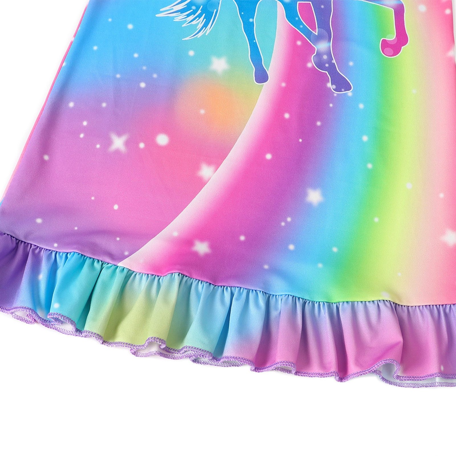 Jurebecia Girls Nightgowns Unicorn Nightgown Princess Pajama Dresses for Girls Sleepwear Night Kids Toddler Soft Nightgown 110 CM 3-4 Years - 图片 19