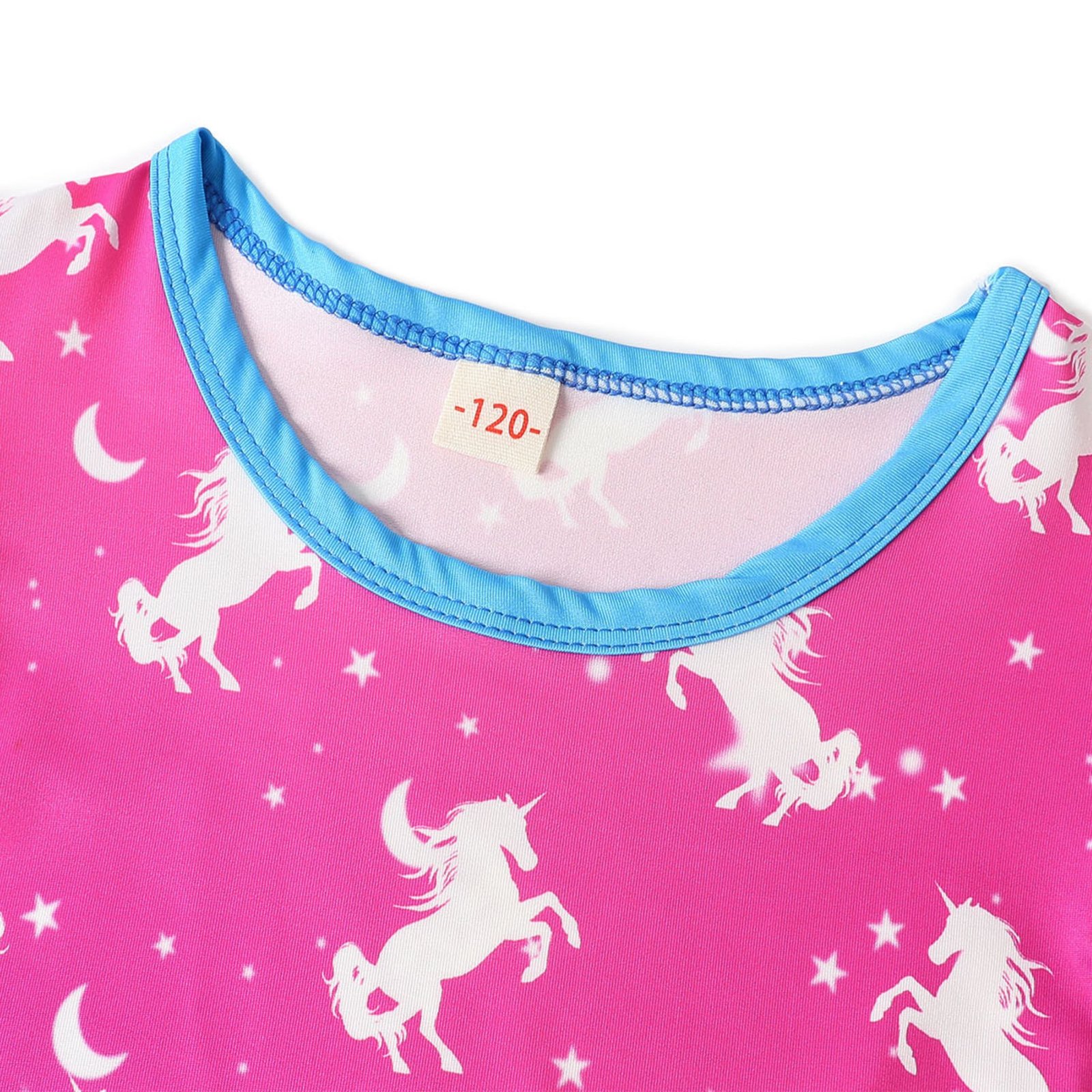 Jurebecia Girls Nightgowns Unicorn Nightgown Princess Pajama Dresses for Girls Sleepwear Night Kids Toddler Soft Nightgown 110 CM 3-4 Years - 图片 10