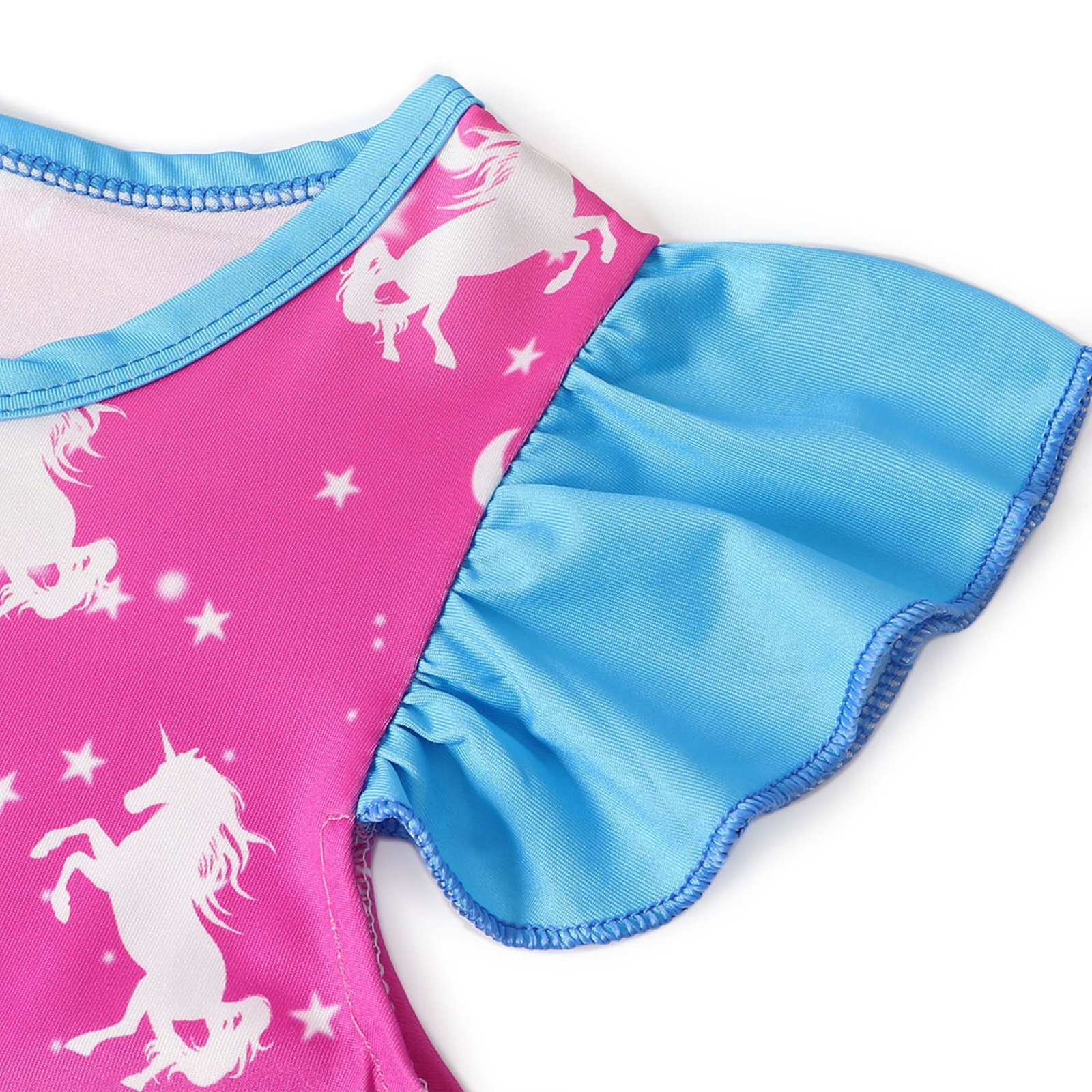 Jurebecia Girls Nightgowns Unicorn Nightgown Princess Pajama Dresses for Girls Sleepwear Night Kids Toddler Soft Nightgown 110 CM 3-4 Years - 图片 11