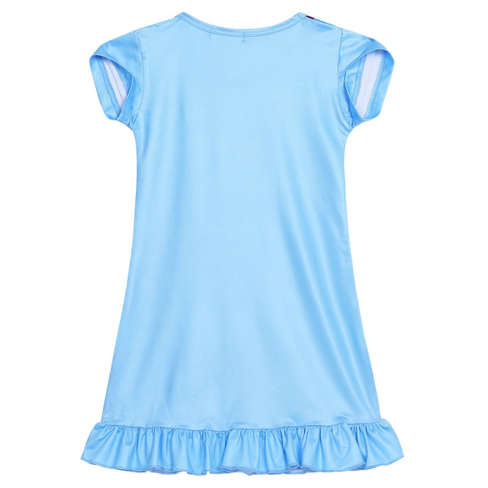 Jurebecia Girls Nightgowns Unicorn Sleepwear Night Sleep Dress Flutter Sleeve Pajamas Little Kids Toddler Soft Nightgown Blue 130 cm 5-6 Years - 图片 5