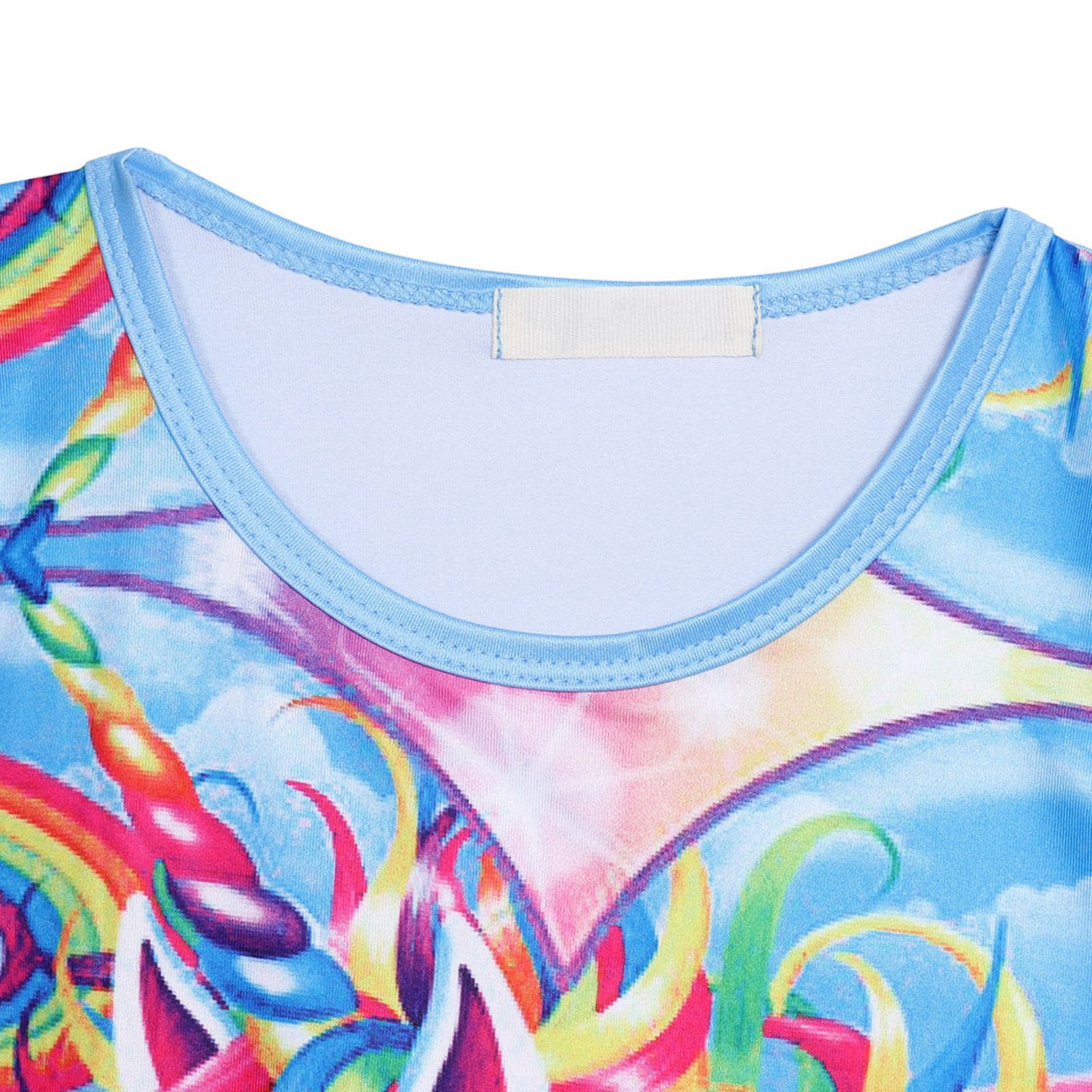 Jurebecia Girls Nightgowns Unicorn Sleepwear Night Sleep Dress Flutter Sleeve Pajamas Little Kids Toddler Soft Nightgown Blue 130 cm 5-6 Years - 图片 6