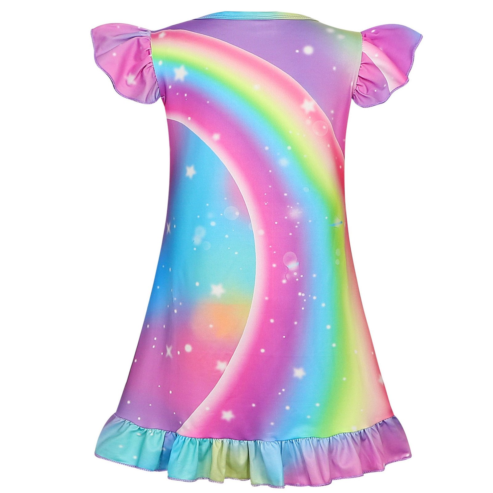 Jurebecia Girls Nightgowns Unicorn Nightgown Princess Pajama Dresses for Girls Sleepwear Night Kids Toddler Soft Nightgown 110 CM 3-4 Years - 图片 16