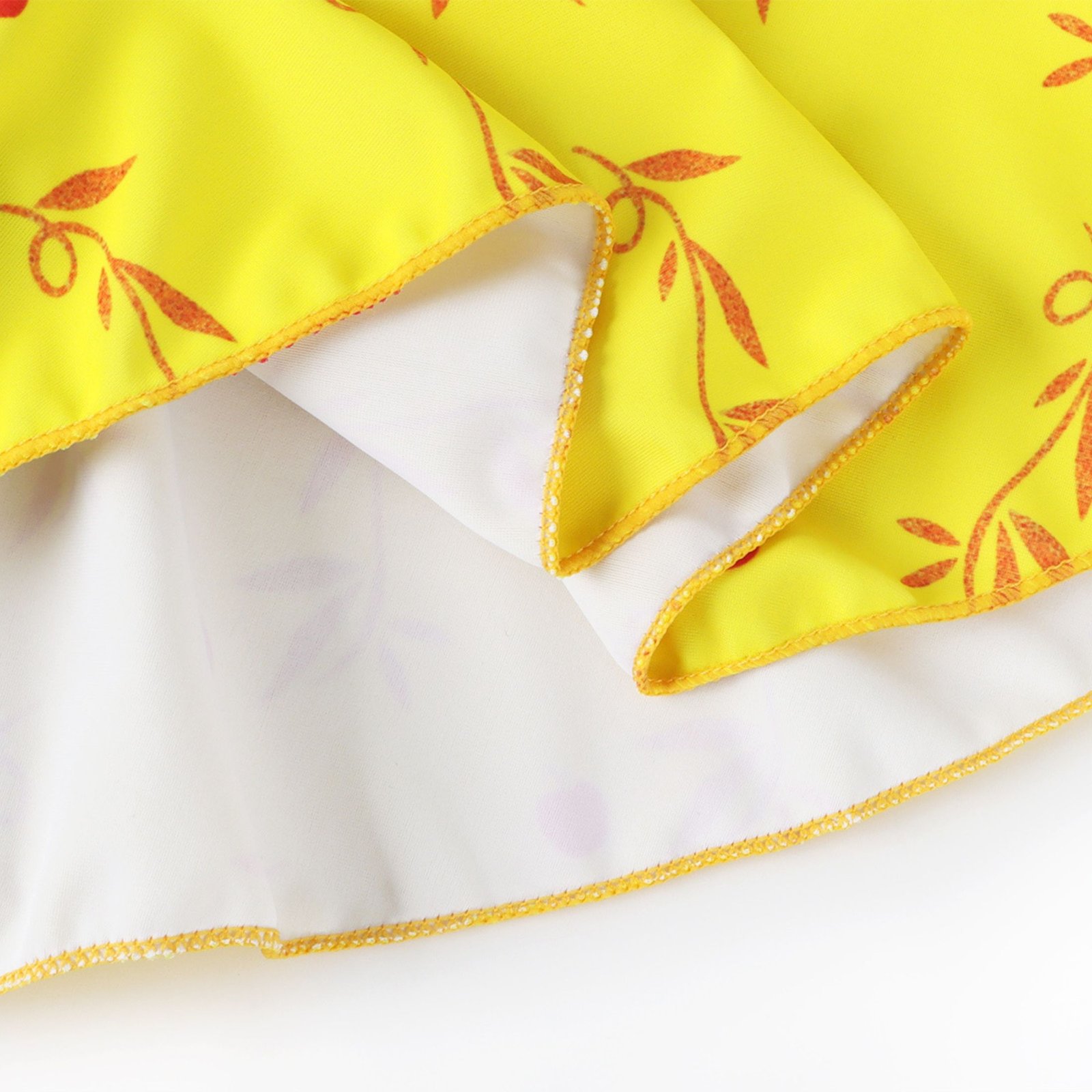 Marendyee Girls Princess Swimsuits for Girls One Piece Short Sleeve Swim Dress with Skirt UPF 50+ Floral Bright Bathing Suits for 3-10 Years - 图片 10