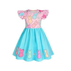 Bunny Dress up for Girls Princess Costumes Nightgown For Kids Puffy Ruffle Sleeve Sleepwear Easter and Everyday Life Dress Toddler 3T 2-3Years