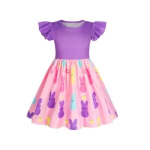 Bunny Dress up for Girls Princess Costumes Nightgown For Kids Puffy Ruffle Sleeve Sleepwear Easter and Everyday Life Dress Toddler 3T 2-3Years