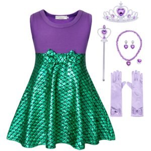 Marendyee Princess Dress Costume Dress up Clothes Cosplay Halloween Birthday Party 5-6 Years