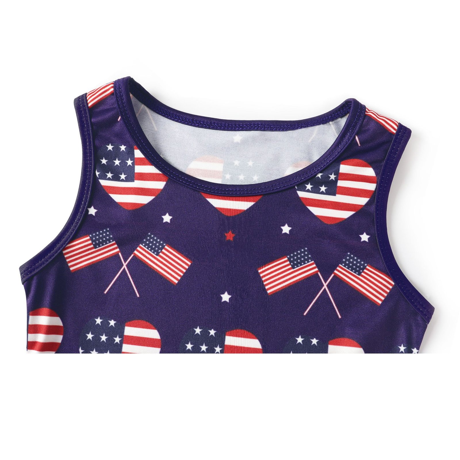 Benylion Girls 4th of July Dresses Independence Day Dresses American Flag Sleeveless Patriotic Dresses - 图片 4