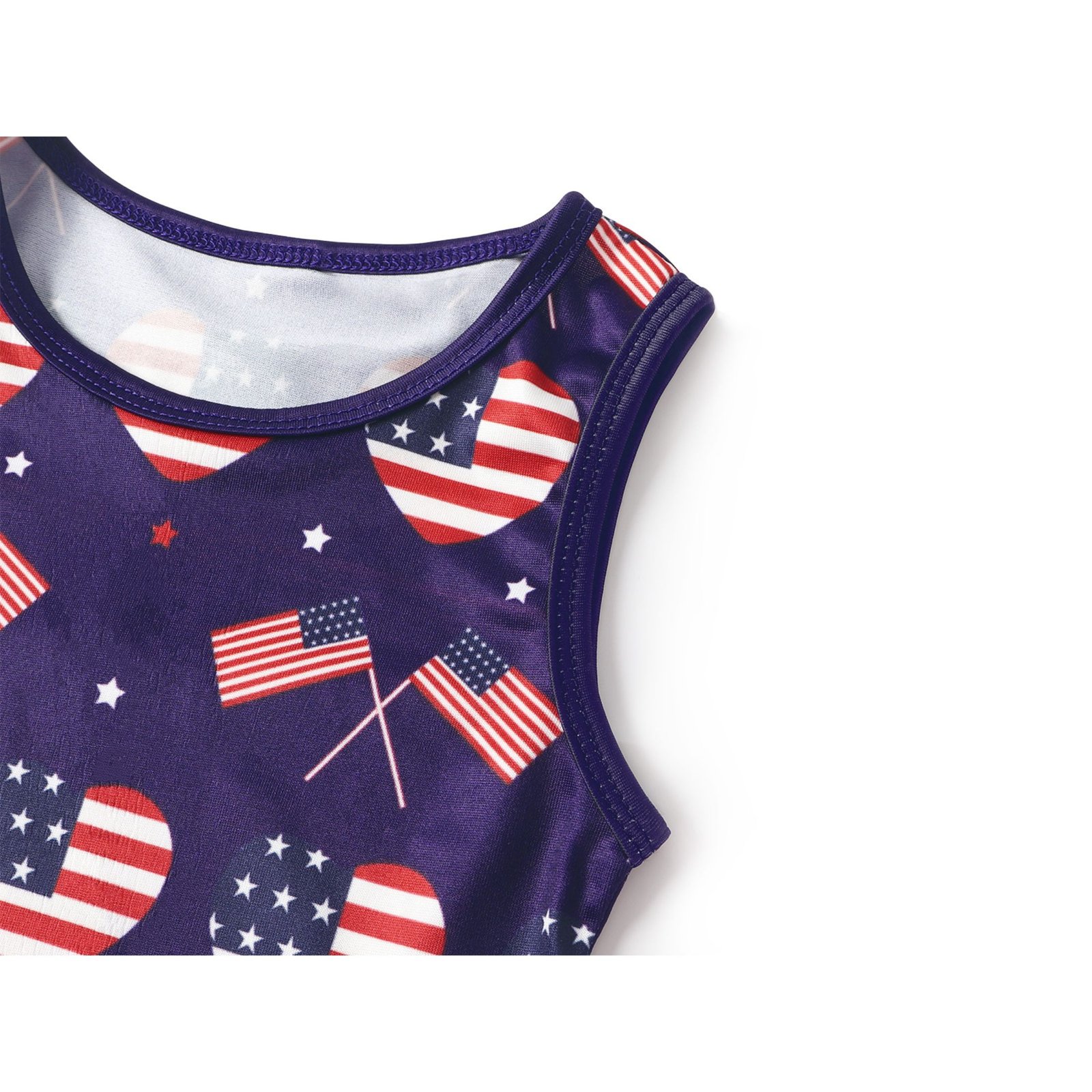 Benylion Girls 4th of July Dresses Independence Day Dresses American Flag Sleeveless Patriotic Dresses - 图片 5