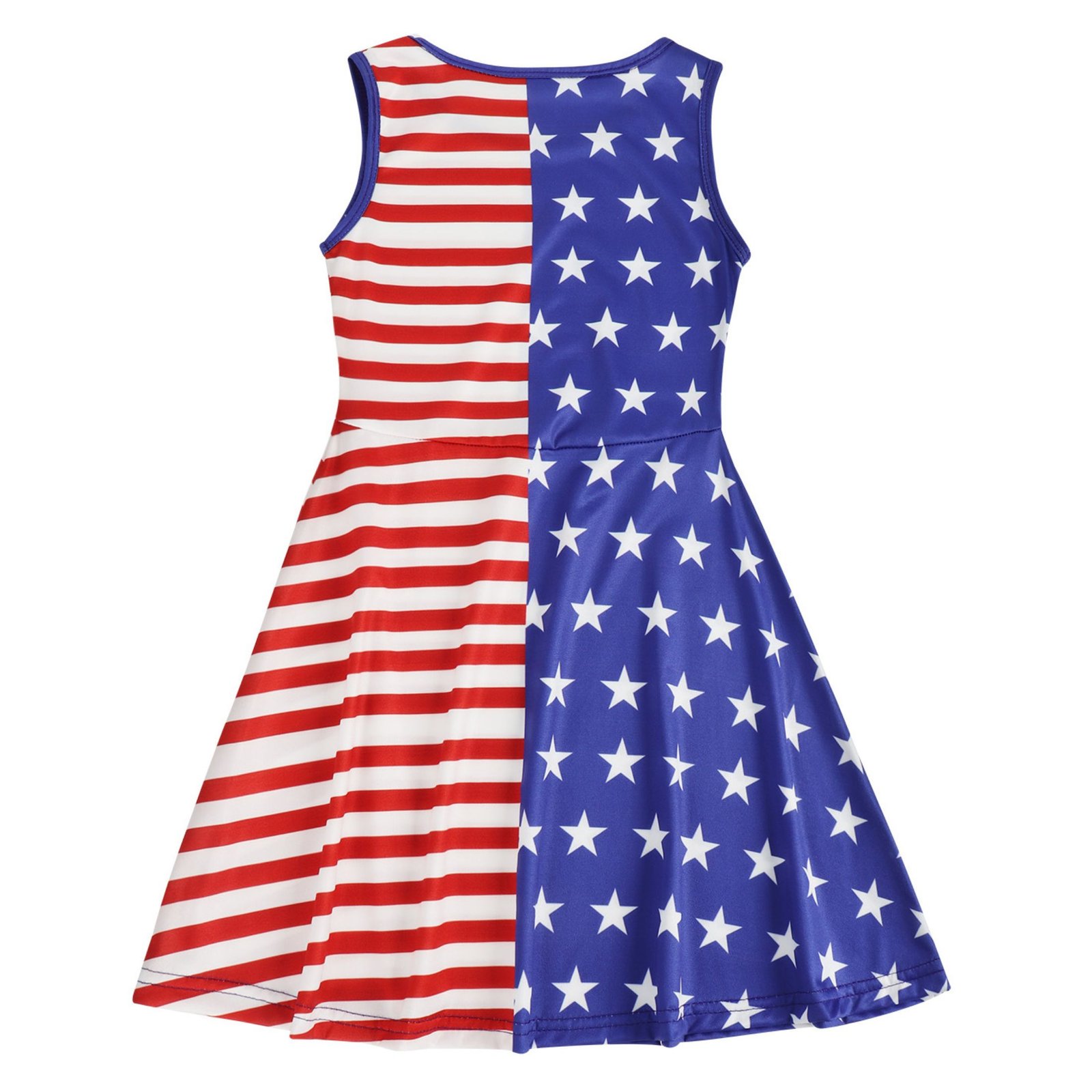 Benylion 4th of July Dresses Toddler Girl American Flag Tank Dress Summer Sleeveless Dresses - 图片 2