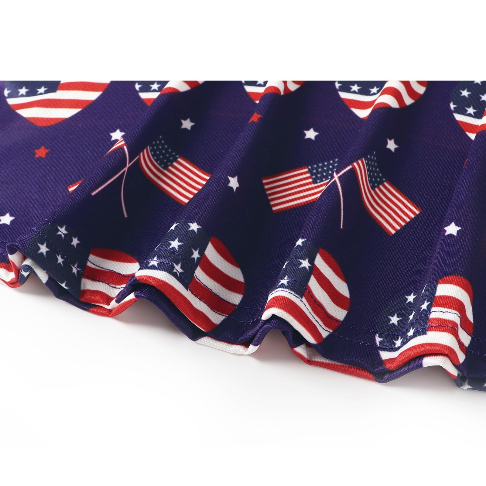 Benylion Girls 4th of July Dresses Independence Day Dresses American Flag Sleeveless Patriotic Dresses - 图片 2
