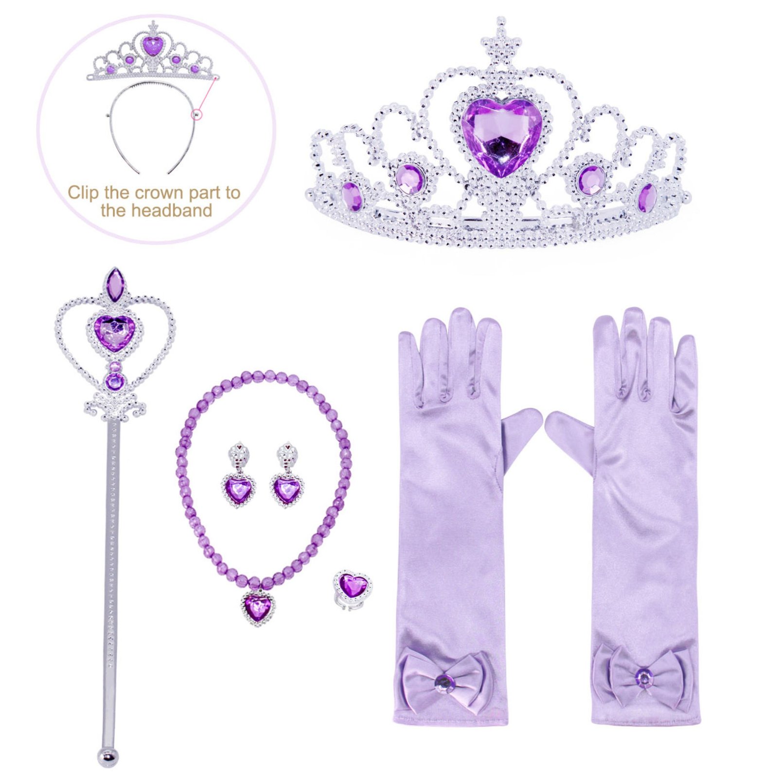 Marendyee Princess Dress Costume Dress up Clothes Cosplay Halloween Birthday Party 5-6 Years - 图片 9