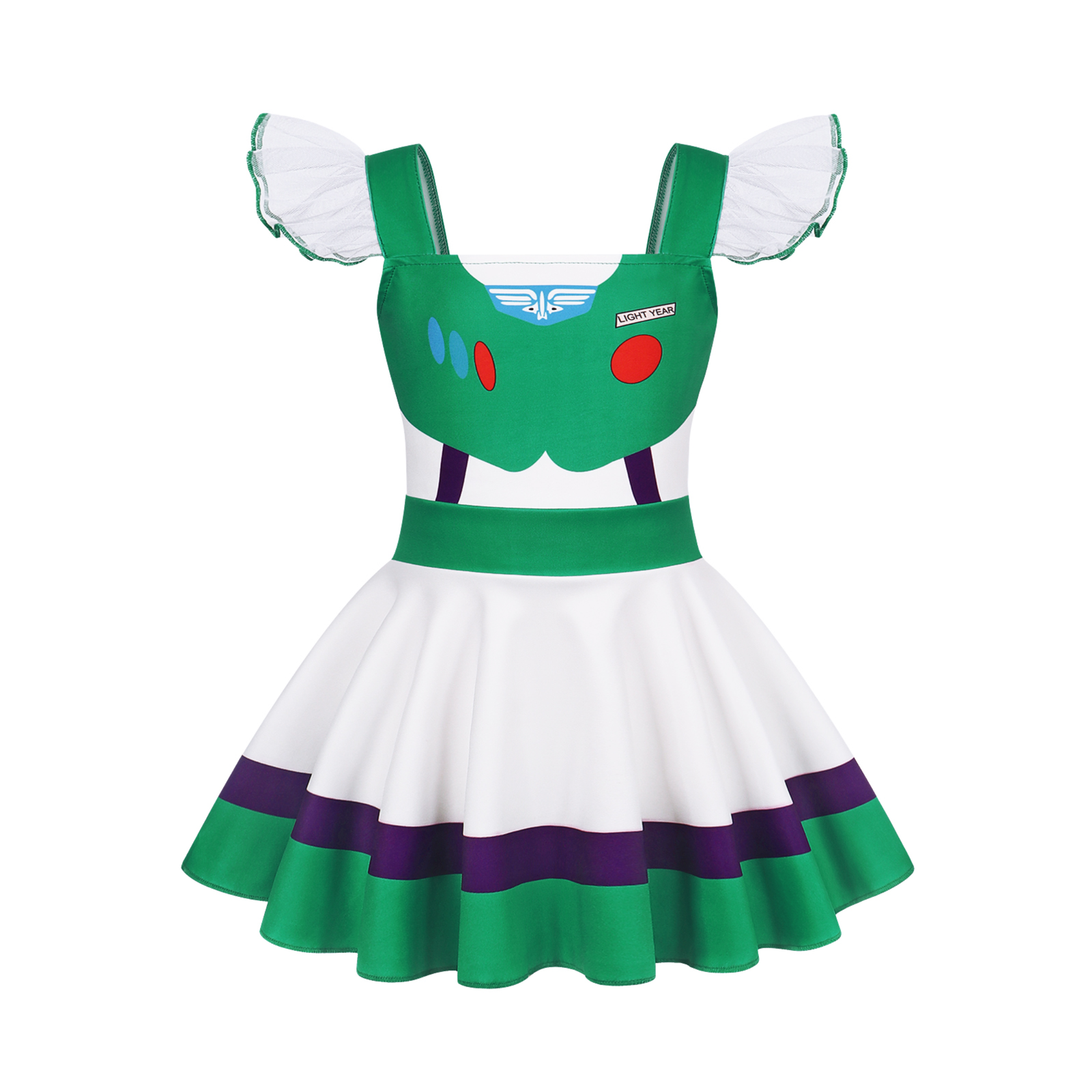 Benylion Girls Buzz Lightyear Dress Toy Story Costume Summer Dress Halloween Birthday Party Cosplay Outfit